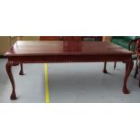 Chippendale style mahogany dining table