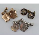 Three pairs of antique cufflinks