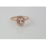 10ct rose gold and Morganite ring