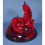 Royal Doulton Flambe Horse images of fire figurine