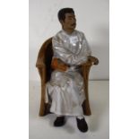 Chinese seated Lu Xun ceramic figurine