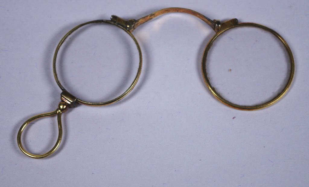 Antique gilt fold away pince-nez (eye glassses)