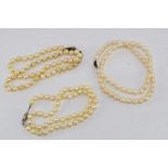 Three various freshwater pearl necklaces