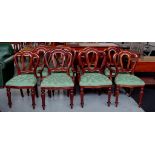 Set of 8 Admiralty back dining chairs