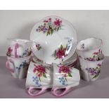 Twelve piece Shelley 'Stocks' coffee set