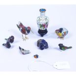 Collection Chinese cloisonne miniature figures