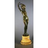 Joseph Lorenzl art deco bronze nude standing lady