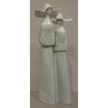 Lladro two nuns figure