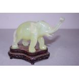 Chinese carved jade elephant figure