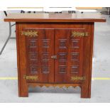 Oriental hardwood side cabinet