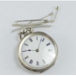 Open faced sterling silver watch case