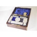 Victorian gentleman's toiletries box & contents