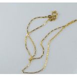 Gold long link necklace