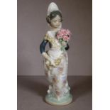 Lladro Valencian girl with flowers