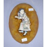 Antique Japanese carved ivory plaque
