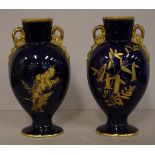 Pair Victorian Copeland mantle vases