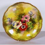 Royal Winton handpainted floral display plate