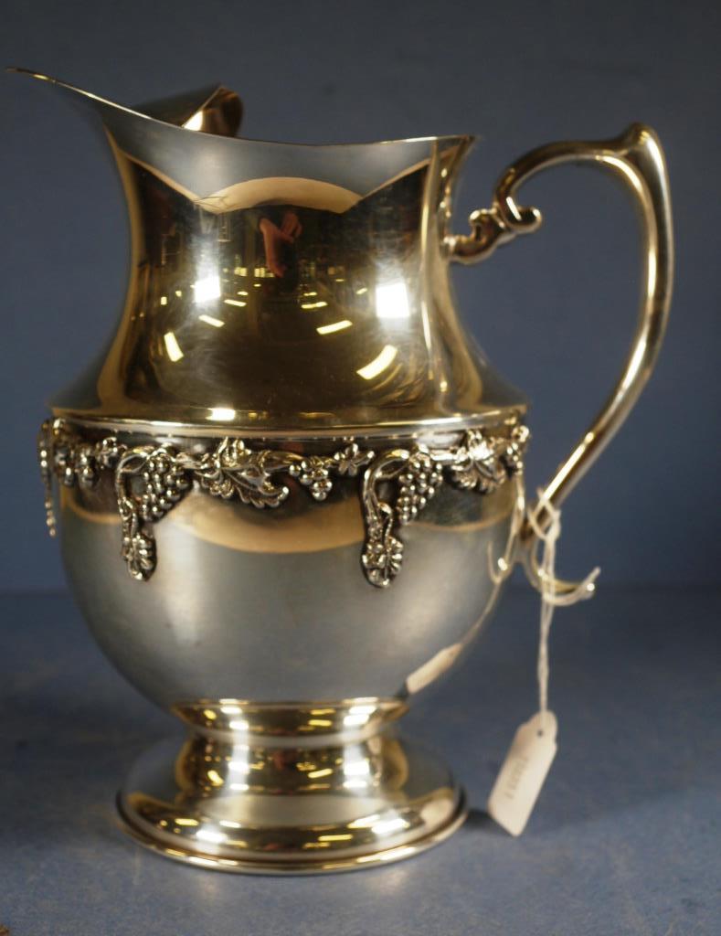 Crusader silver plated water jug