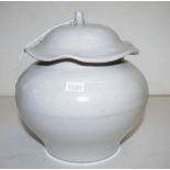 Chinese white ceramic lidded bowl