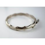 A vintage sterling silver bamboo style bracelet