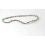 18ct white gold and diamond tennis bracelet