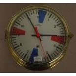 Brass cased VDO Quarz-Zeit bulkhead clock