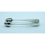 Georgian sterling silver provincial sugar tongs