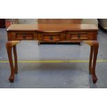 Bow front hall table