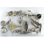Collection of 14 various silver charms