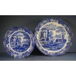 Large Spode blue Italian serving bowl