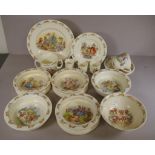 Fifteen Royal Doulton Bunnykins tableware