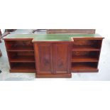 Antique style breakfront bookcase