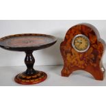 Vintage Australian pokerwork mantle clock