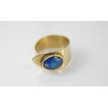 A Scandia 9ct gold and opal ring