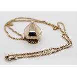 Georg Jensen teardrop sterling silver pendant