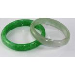 Two various jade bangles