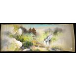Chinese handpainted landscape on silk