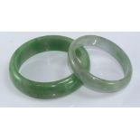 Two various jade bangles