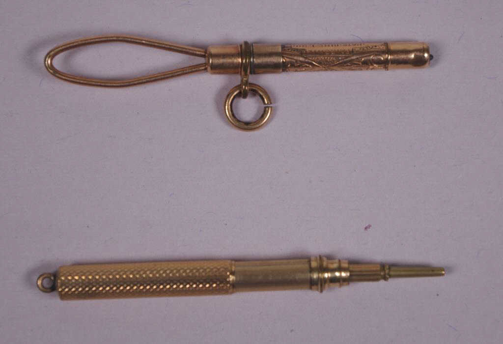 Two antique gold filled mechanical pencils