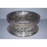 Edwardian sterling silver bowl or plate stand