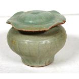 Chinese Song Dynasty small celedon lidded pot