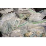 Various bags of sorted natural turquoise