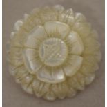 Antique carved mother of pearl decoration
