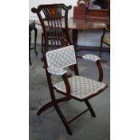 Edwardian fold away armchair