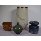 Four Australian pottery vases