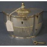 Good vintage silver plate tea caddy