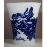 Large Rosenthal Bjorn Wiinblad blue & white vase