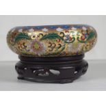 Chinese cloisonne bowl & stand