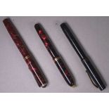 Three vintage fountain pens