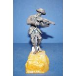 Vintage silver Violinist figure